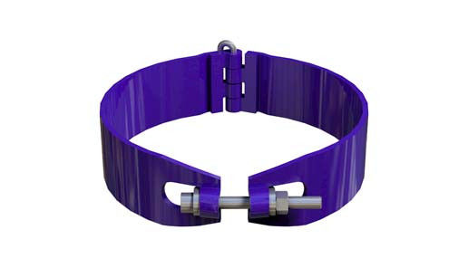 La norme API 8 1/8 pour l'utilisation de puits d'huile prévoit un collier d'arrêt de type vis pour un centralisateur avec des forces axiales élevées.