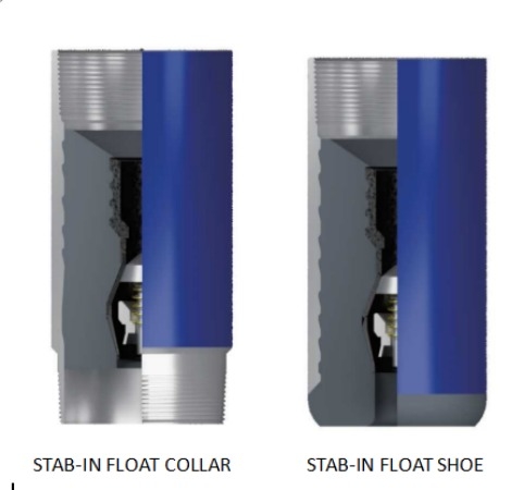 Outils de cimentation de fond non rotatifs API 5CT 20 Filetage spécial P110 Collier flotteur et sabot flotteur avec tube de cuvelage
